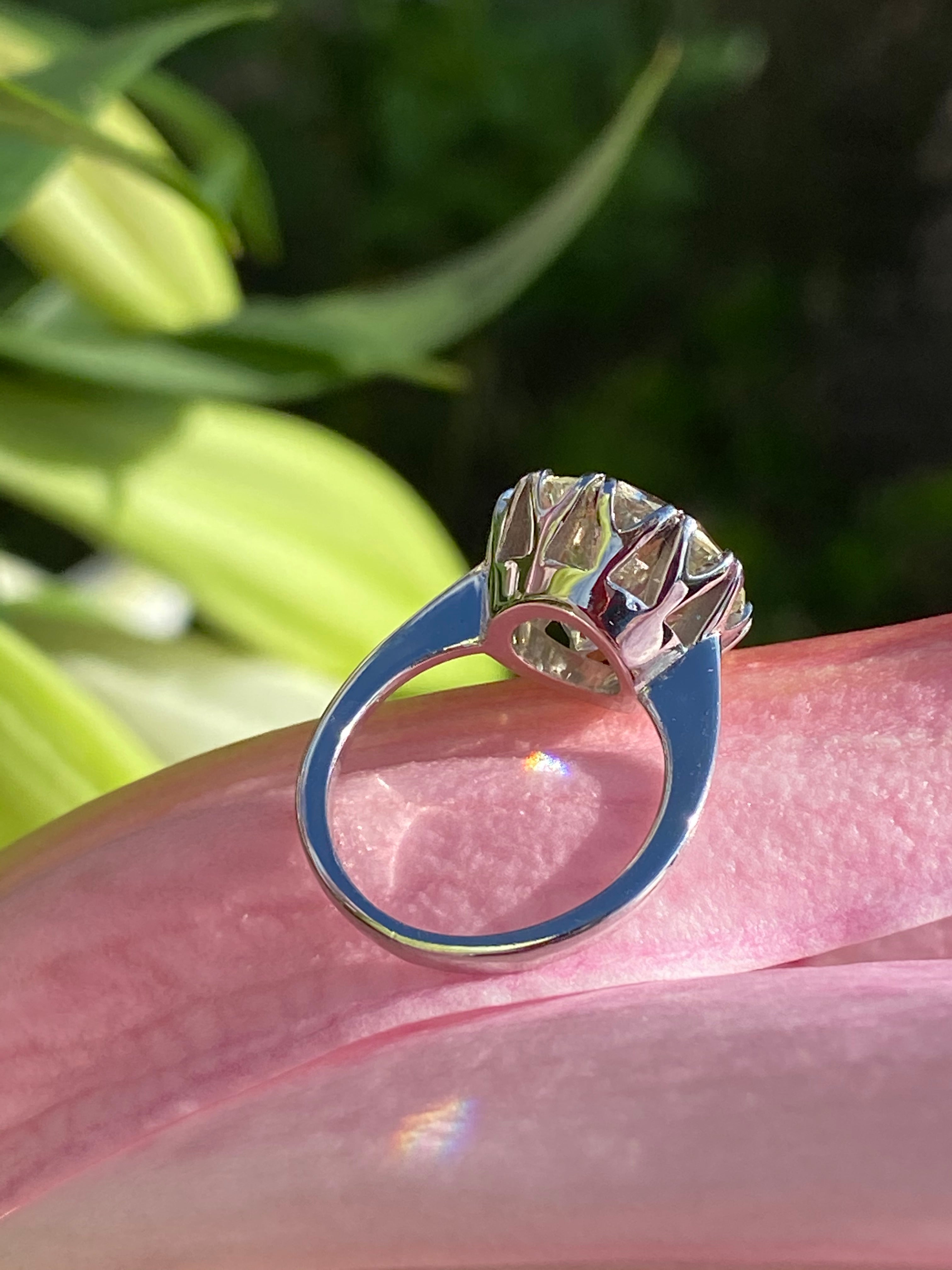 Heritage 6.00ct + Lab Grown Diamond Solitaire Engagement Ring, at least F colour / VVS clarity