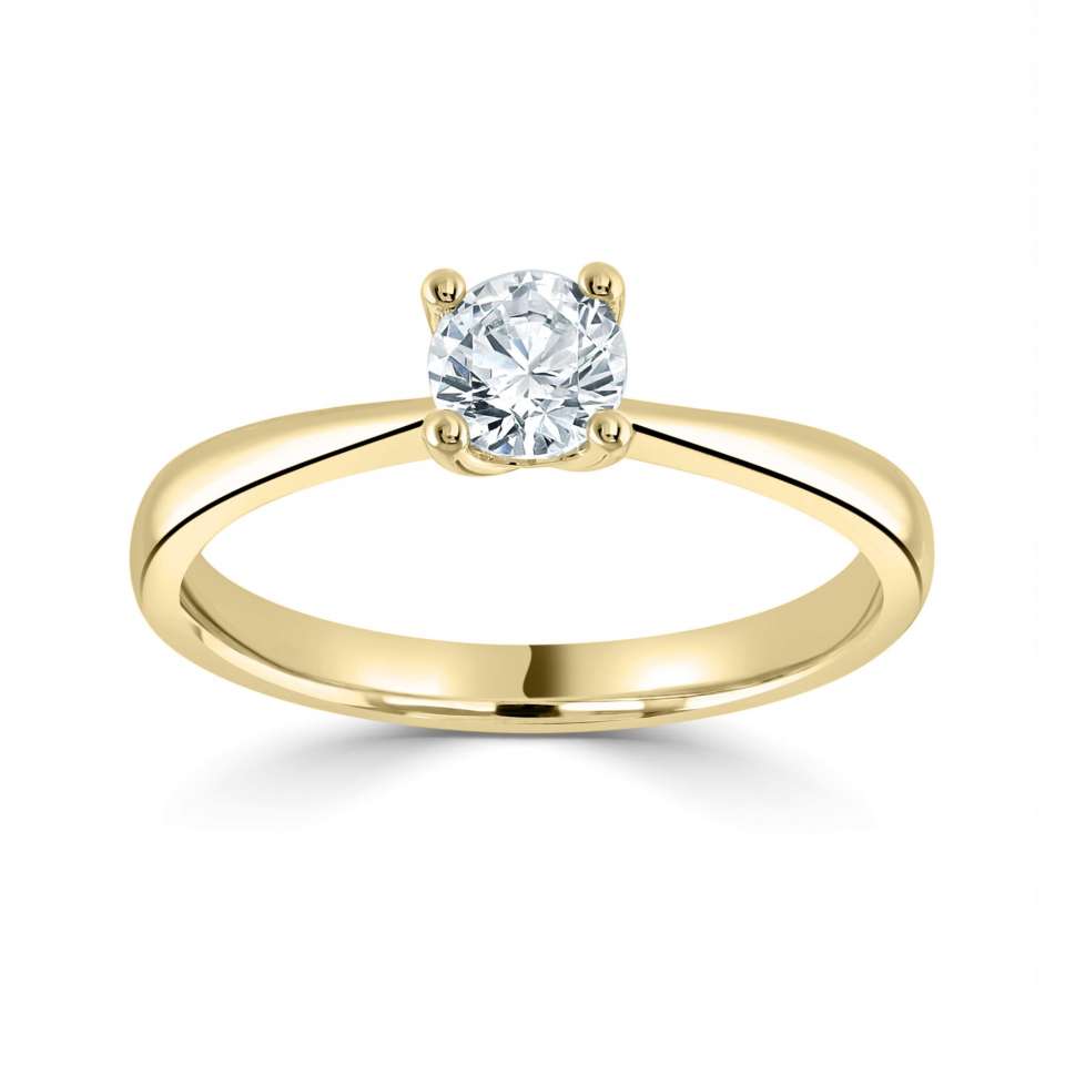1.00ct + Round Brilliant Lab Grown Diamond Solitaire Engagement Ring, D Colour / IF Clarity