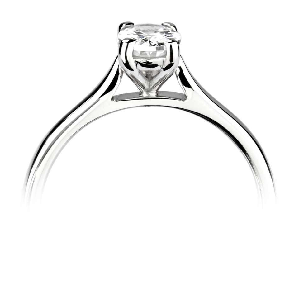 3.00ct + Oval Cut Lab Grown Diamond Solitaire Engagement Ring, at least F colour / VVS clarity