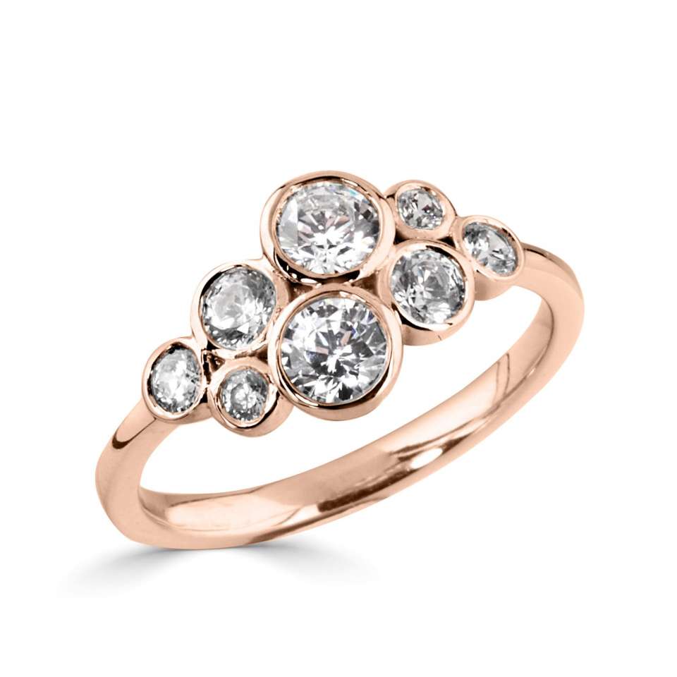 0.90ctw Round Brilliant Cut Lab Grown Diamond Dress Ring, D/E colour / VS clarity