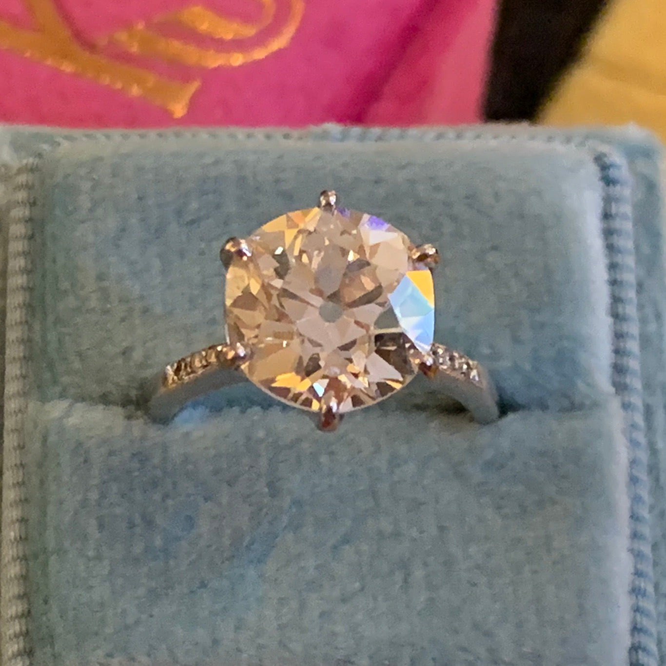 Heritage 4.00ct + Old Cut Lab Grown Diamond Solitaire Engagement Ring, at least F colour / VS clarity