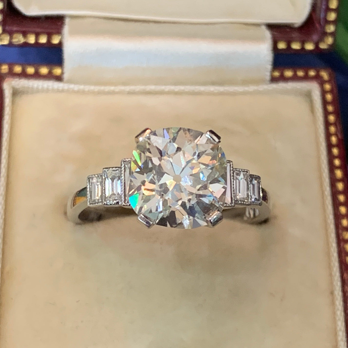 Heritage 3.00ct + Old Cut Lab Grown Diamond Solitaire Engagement Ring, at least F colour / VS clarity