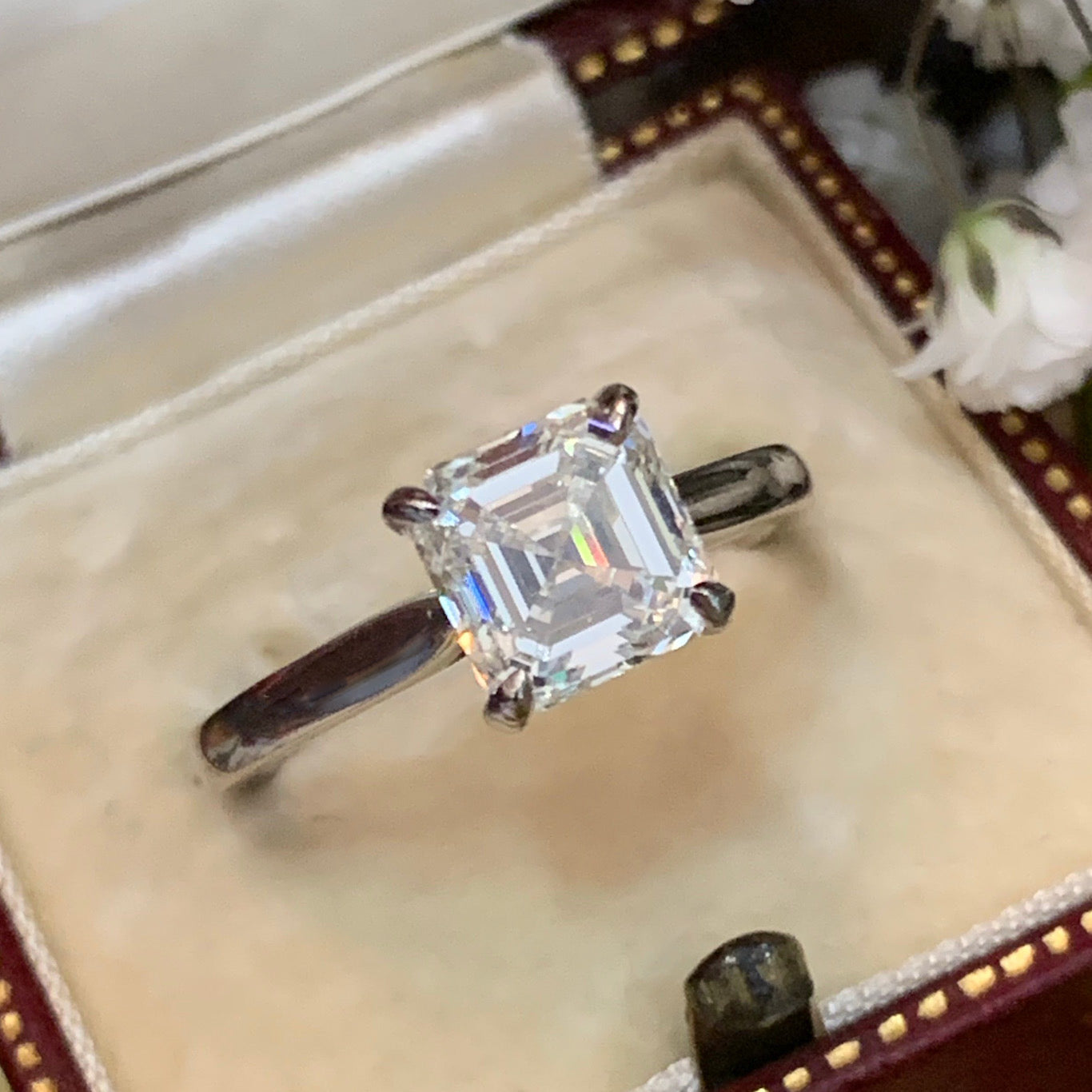 Heritage 2.00ct + Asscher Lab Grown Diamond Solitaire Engagement Ring, at least F colour / VVS clarity